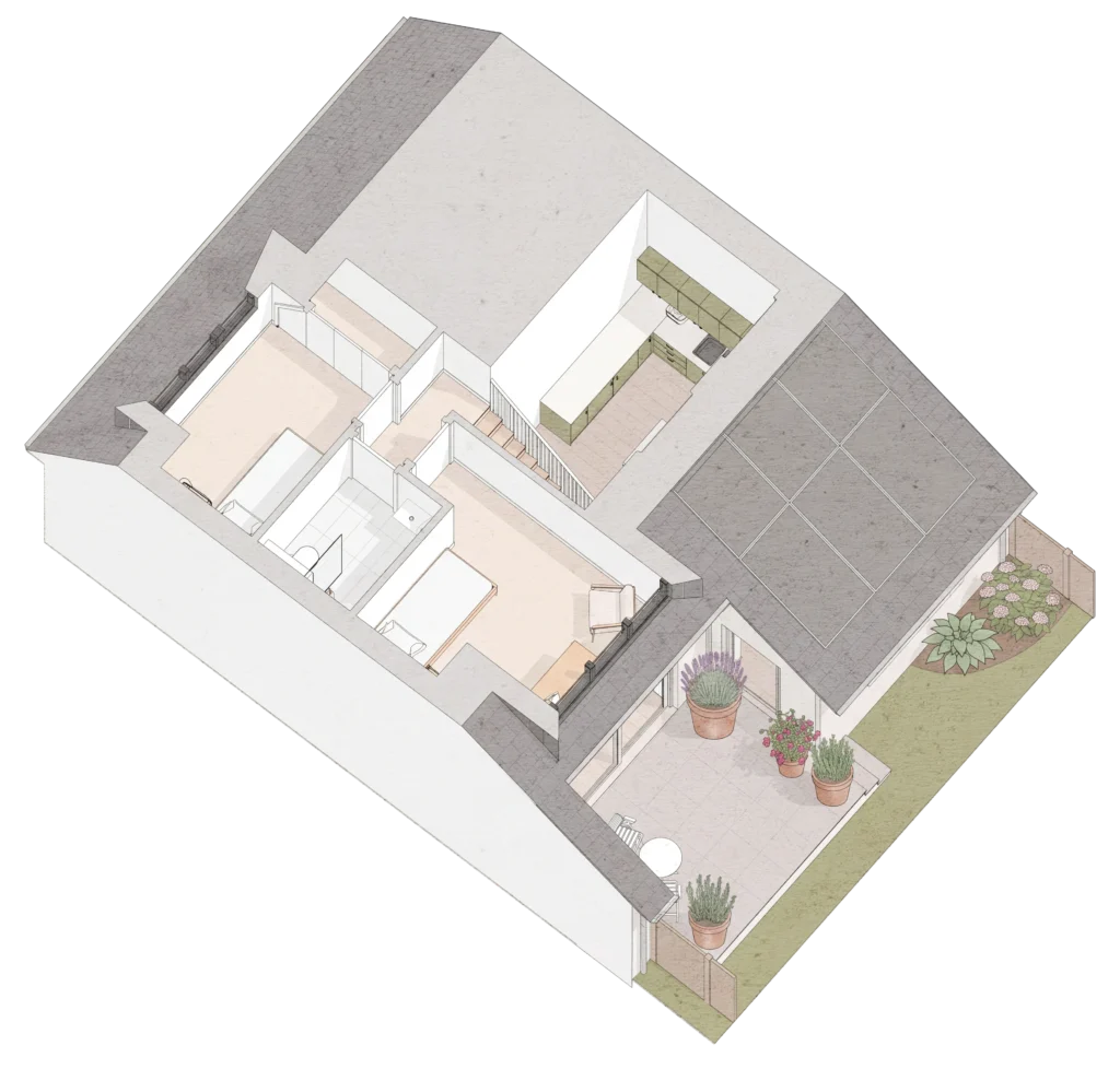 Upstairs 2 bedroom