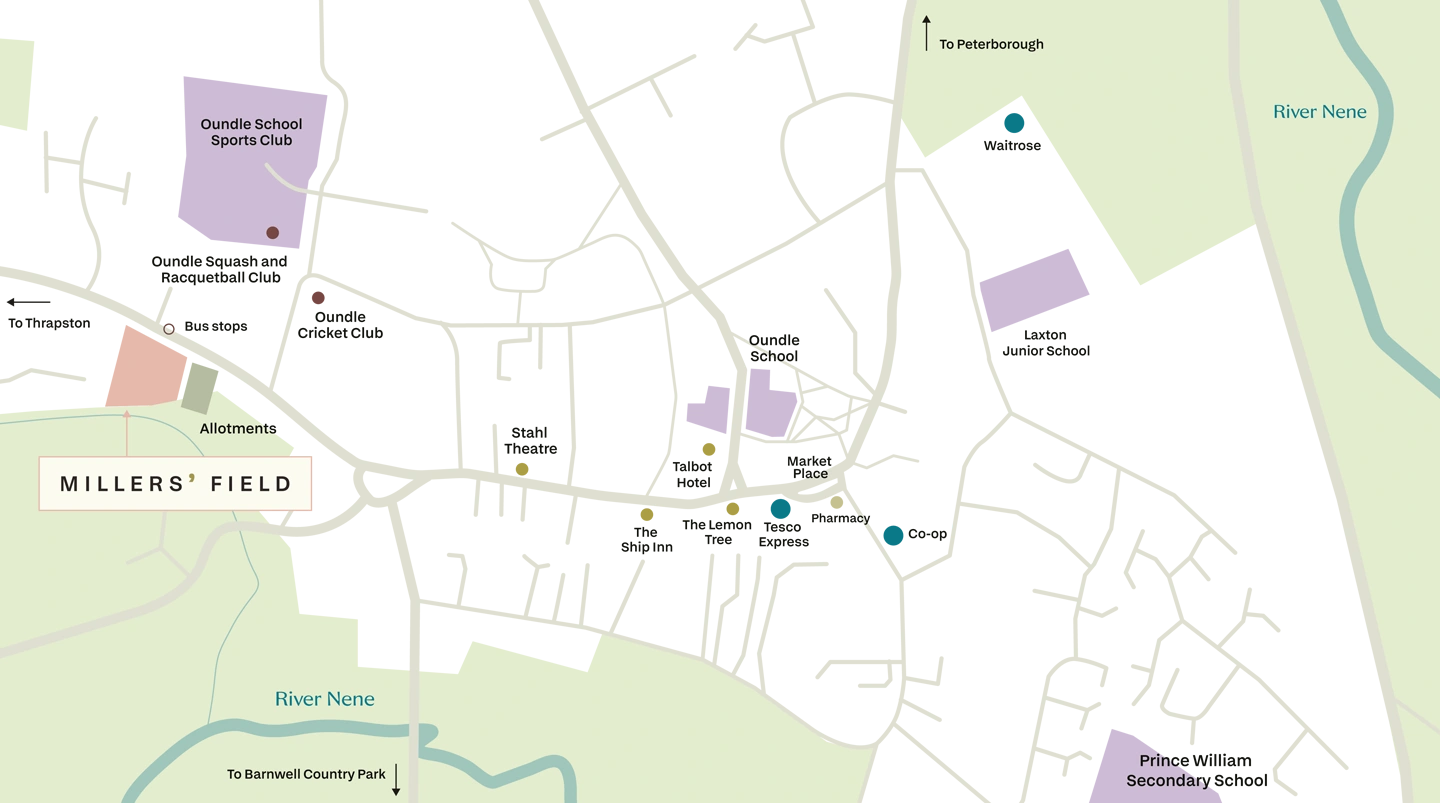 Oundle map